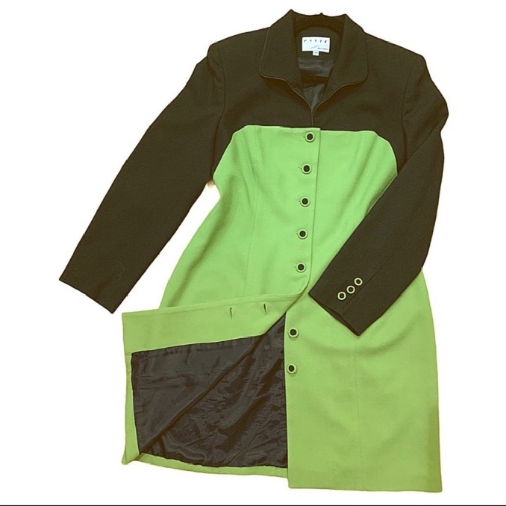 PANIZ New York Wool Dress Stunning Coat Style Classy and Elegant NEW Size 14